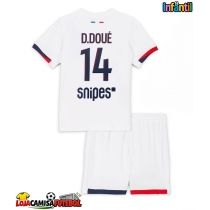 Camisa de Futebol Paris Saint-Germain Desire Doue #14 Equipamento Secundário Infantil 2025-26 Manga Curta (+ Calças curtas)